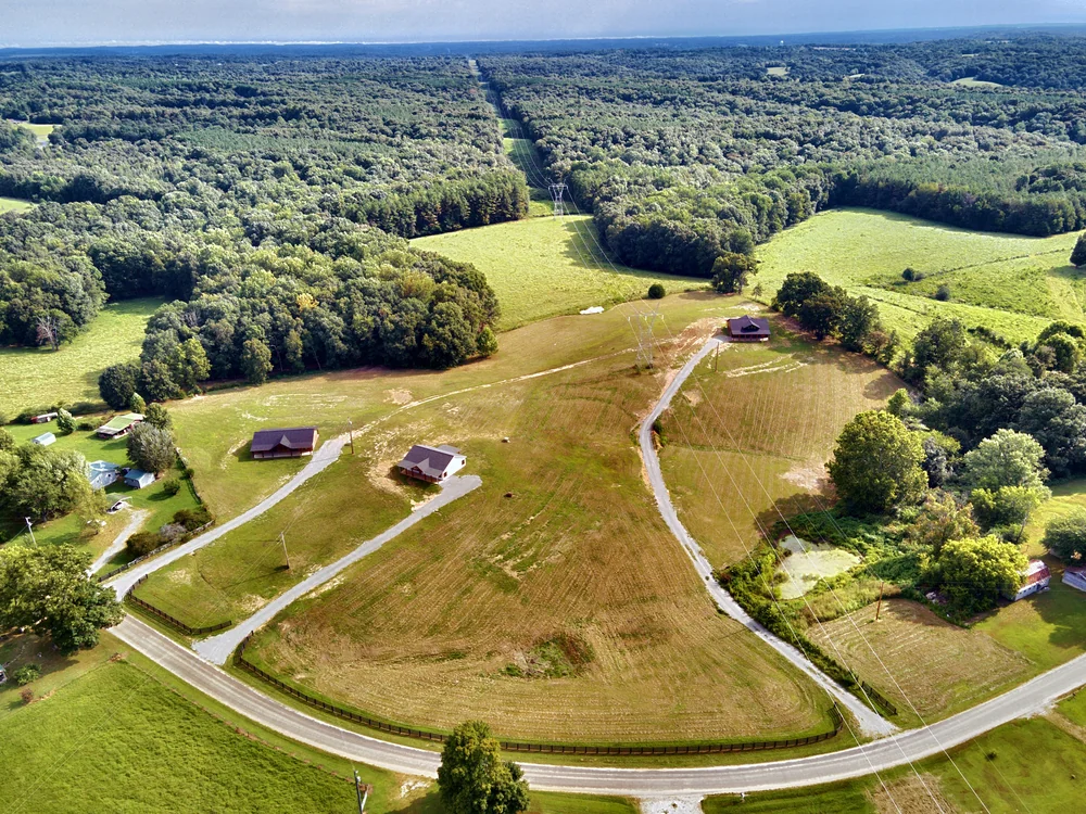 Aerial view of the Womble Ridge area